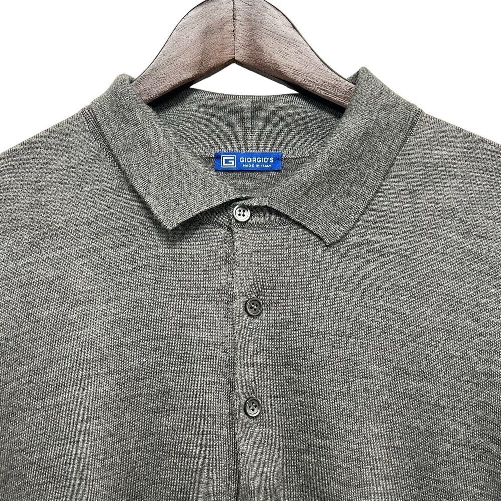 Giorgio's Made in Italy Collared Polo Short Sleeve Sweater Silk Set Of 3 Size XL - Picture 12 of 13